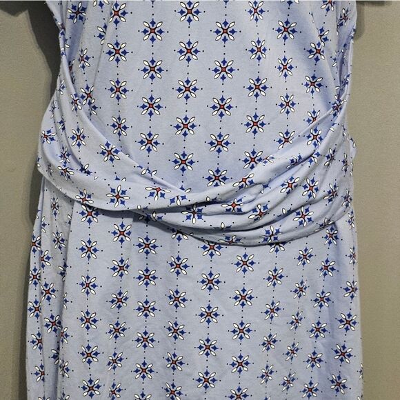 👗Liz Claiborne, midi dress. Light blue with all over print. NWT, Size XXL - Picture 4 of 8